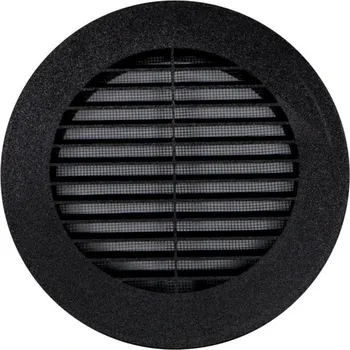 Příslušenství pro vzduchotechniku Ventishop KPMc 80 MAX kulatá plastová mřížka, černá