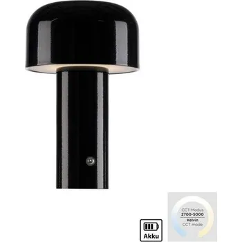 Lampička JUSTLIGHT AGNES LED bateriové stolní svítidlo černé tvar houby stmívatelné dotykem USB 2700-5000K - JUST LIGHT LD 19190-18