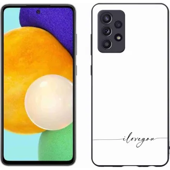 Pouzdro na mobilní telefon Gelový kryt mmCase na Samsung Galaxy A52s 5G - I love you bílé pozadí