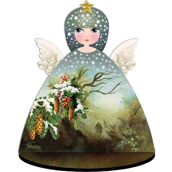 Vánoční dekorace Baculatý stojací anděl, Zimní milenci