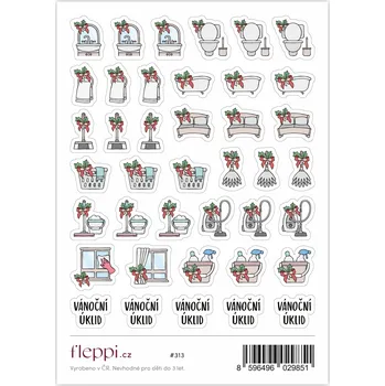 samolepka Fleppi Samolepky Vánoční úklid