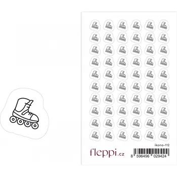 samolepka Fleppi Samolepky ikonky - Kolečkové brusle