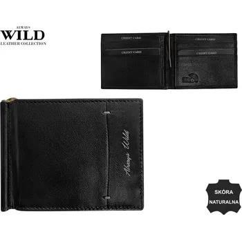 Peněženka Malá pánská kožená peněženka PP-N55039-WGN černo-šedá, VELIKOST UNI