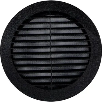 Ventishop KPMc 100 kulatá plastová mřížka, černá
