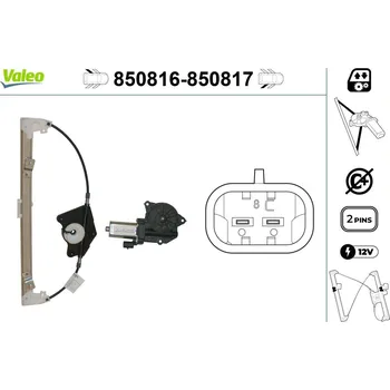 Stahovačka okna Zvedací zařízení oken VALEO 850816