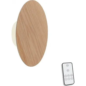 Nástěnné svítidlo PAULNEUHAUS AKKU PUNTU LED svítidlo na baterie 25cm přírodní dřevo s časovačem USB stmívatelné 3000K - PAUL NEUHAUS PN 8153-79