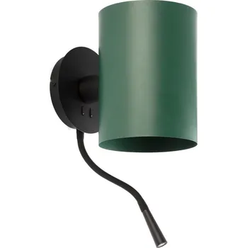 Nástěnné svítidlo FARO GUADALUPE nástěnná lampa, černá/zelená, se čtecí lampičkou - FARO FARO 20032-81