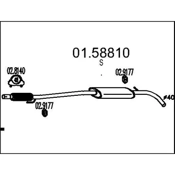 Auto-moto Střední tlumič výfuku MTS 01.58810