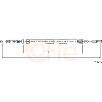 Lanko parkovací brzdy Tažné lanko, parkovací brzda COFLE 92.10.7620