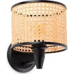 FARO MAMBO černá/ratan nástěnná lampa - FARO FARO 64307-47