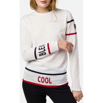 Dámský svetr Rossignol W COOL KNIT dámský bílý svetr-S