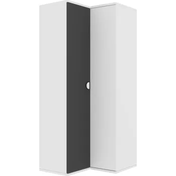 Dětská skříň Dětská šatní skříň rohová bílá, shade Mety ring