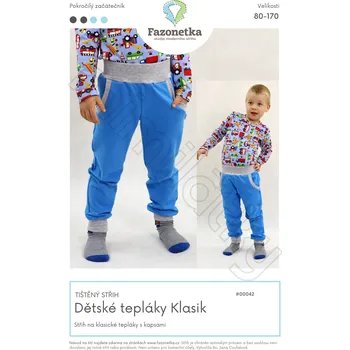 Nit Tištěný střih Dětské tepláky Klasik | 80 - 170