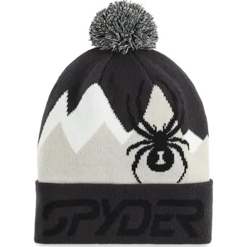 Čepice Spyder ZONE BLACK pánská zimní čepice s bambulí