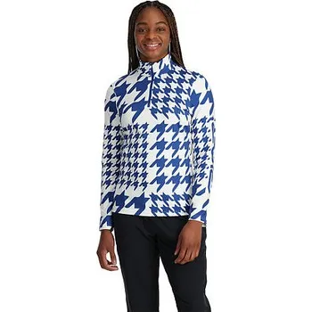 Dámská mikina Spyder HOUNDSTOOTH 1/2 ZIP dámský svetr ELECTRIC BLUE-XS