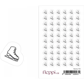 samolepka Fleppi Samolepky ikonky - Lední brusle