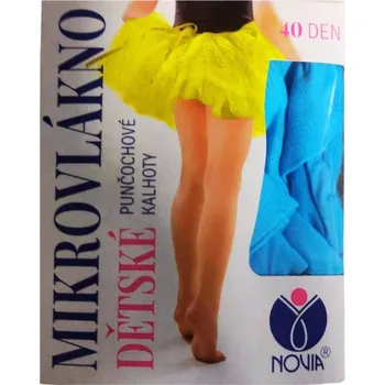 Dívčí punčochové kalhoty s mikrovláknem azurové D50 Novia (Dívčí silonkové punčocháče)