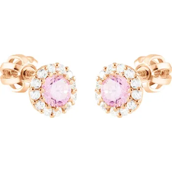 Náušnice Cutie Jewellery c2745-30-20-x-4 Náušnice z růžového zlata na šroubek Cutie C2745 Pink – zlatý šperk ryzosti 585/1000 v Dárkovém balení s Certifikátem GLERR-02483