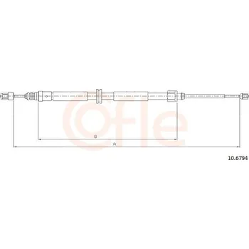 Lanko parkovací brzdy Tažné lanko, parkovací brzda COFLE 92.10.6794