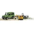 autíčko Bruder 02593 Land Rover Defender s přepravníkem a JCB mikrobagrem