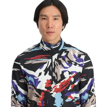 Pánská mikina Spyder PODIUM 1/2 ZIP PAINT BY NUMBERS PURPLE FLASH pánská lyžařská mikina XXXL