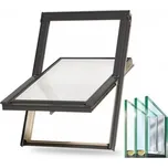 ROOFLITE+ TRIO PINE - Dřevěné střešní okno s trojsklem M6A - rozměr 78*118cm