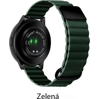 Příslušenství k chytrým hodinkám Magnetický Kožený Pásek Na Garmin Venu 2 Plus / Sq - Řemínek 20 Mm Barva: Zelená