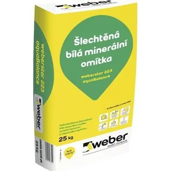 Omítka WEBER weberstar 223 aquabalance - šlechtěná omítka bílá zrnitá 3mm 25kg