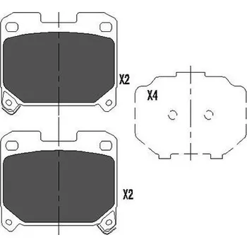 Brzdová destička Sada brzdových destiček, kotoučová brzda KAVO PARTS KBP-9063