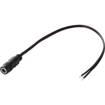 Prodlužovací kabel s konektorem, vidlice 5,5x2,1mm, 20cm