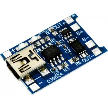 Nabíječka baterií Modul TP4056 miniUSB pro nabíjení Li-Ion článku