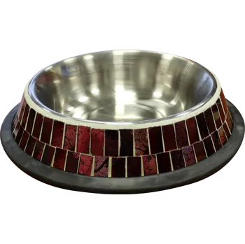 Miska pro psa Huhubamboo miska nerezová mozaika 20,5 cm