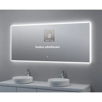 Zrcadlo Besteco Luxusní Velkoformátové LED Zrcadlo Bright Silver s CCT, Anti-Fog a Dotykovým Spínačem, 160 x 70 cm