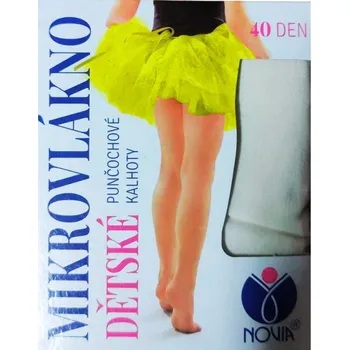 Dívčí punčochové kalhoty s mikrovláknem krémové D50 Novia (Dívčí silonkové punčocháče)