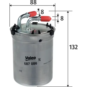Filtr do auta Palivový filtr VALEO 587086