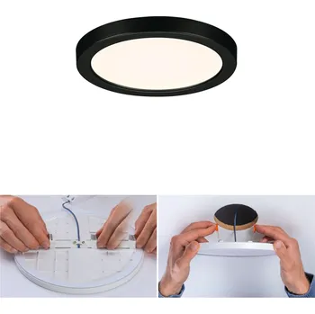 Koupelnové svítidlo PAULMANN VariFit LED vestavné svítidlo Areo IP44 kruhové 118mm 3000K černá - PAULMANN P 79960
