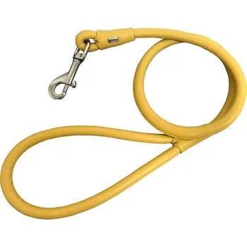 Vodítko pro psa BAFPET Kulaté kožené vodítko EXCLUSIVE - Žlutá Varianta: 12mm x 100cm