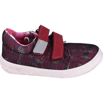 Dívčí tenisky Jonap barefoot B7V vínové - suché zipy 24