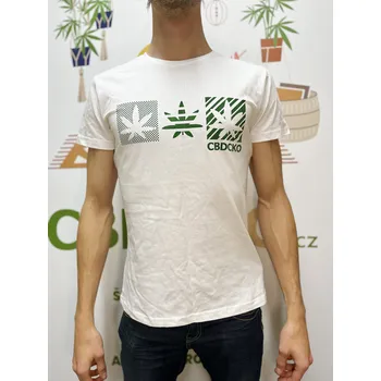 CBD Pánské tričko CBDčko 3 Konopné listy Design: L