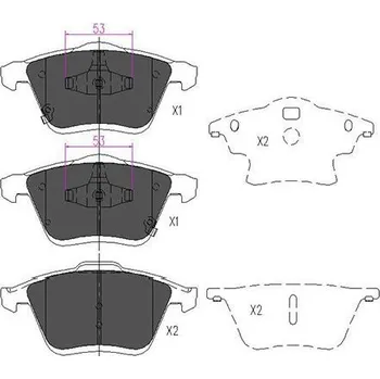 Brzdová destička Sada brzdových destiček, kotoučová brzda KAVO PARTS KBP-4553
