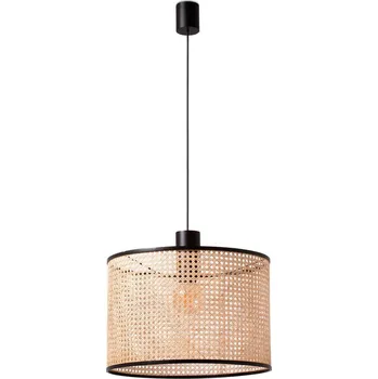 FARO MAMBO 450 závěsné svítidlo, černá/ratan, pr.450 - FARO FARO 64315-49