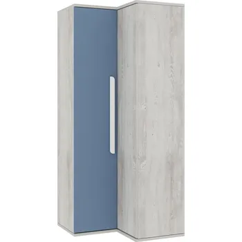 Dětská skříň Dětská šatní skříň rohová modrá, cascina Mety wave