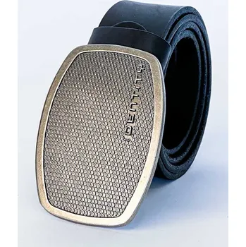 Opasek Černý pásek s mohutnou přezkou, Obvod pasu / celková délka pásku 110cm