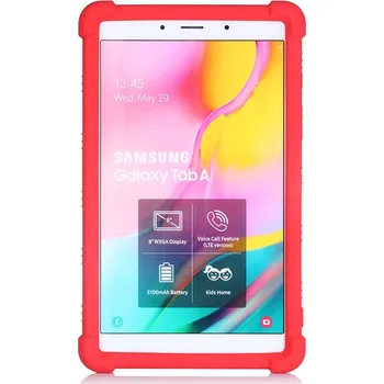 Pouzdro na tablet Silikonový Kryt Samsung Galaxy Tab A7 Lite 8,7 - Barevné Barva: Červená