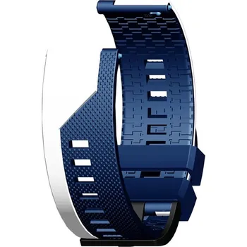 Řemínek na hodinky Luxusní Silikonový Pásek Na Hodinky - Dvoubarevný Barva: Bílá - Modrá, Velikost: 20 Mm