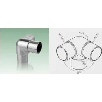 JAP Nerezová Spojka madla rohová, AISI 304