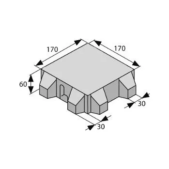 Dlažba BEST AKVAGRAS výška 60mm colormix arabica STANDARD