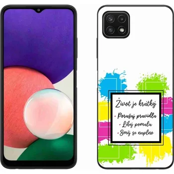 Pouzdro na mobilní telefon Gelový kryt mmCase na Samsung Galaxy A22 5G - citát 5 bílé pozadí