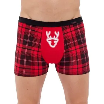 Boxerky Pánské červené boxerky RED NOSE 007/76, VELIKOST M