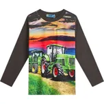 CHLAPECKÉ TRIČKO hnědé Kugo FM7071 (Chlapecké tričko dlouhý rukáv)